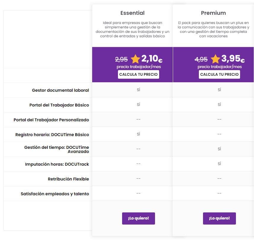 PROMOCIÓN Precios Packs gestor documental DOCUGestiona